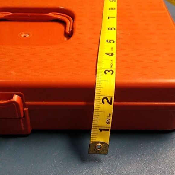 Vibrant Orange Wil-hold Sewing Arts & Crafts Box Cottagecore Grandmacore - Picture 8 of 8